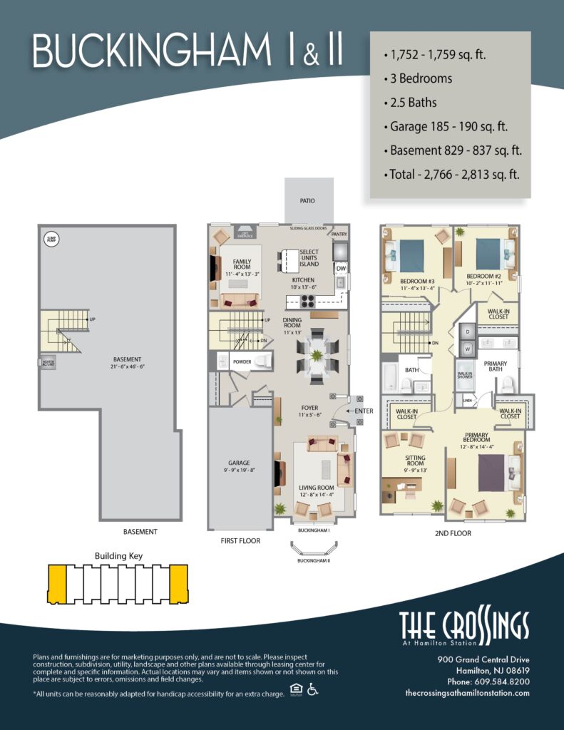 Floorplan for Buckingham I, II